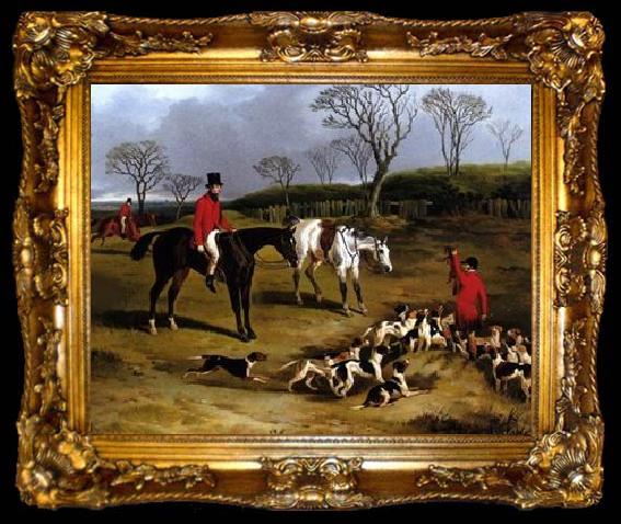 framed  unknow artist Classical hunting fox, Equestrian and Beautiful Horses, 217., ta009-2